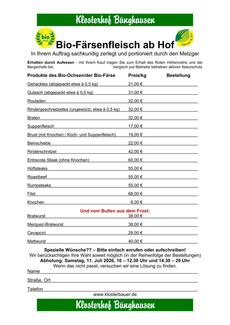 Klosterhofs Färsenfleisch