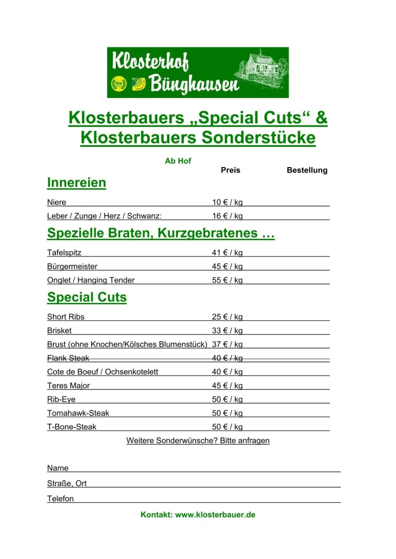 Klosterhofs Färsenfleisch
