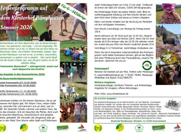 Sommerferien 2026 5. & 6. Woche